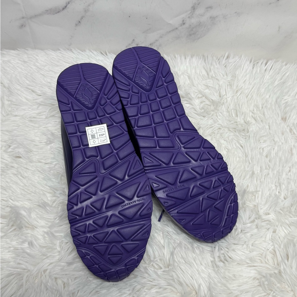 BN with Box Skechers Women's Kid’s Purple Metallic Sneakers - Picture 4 of 6